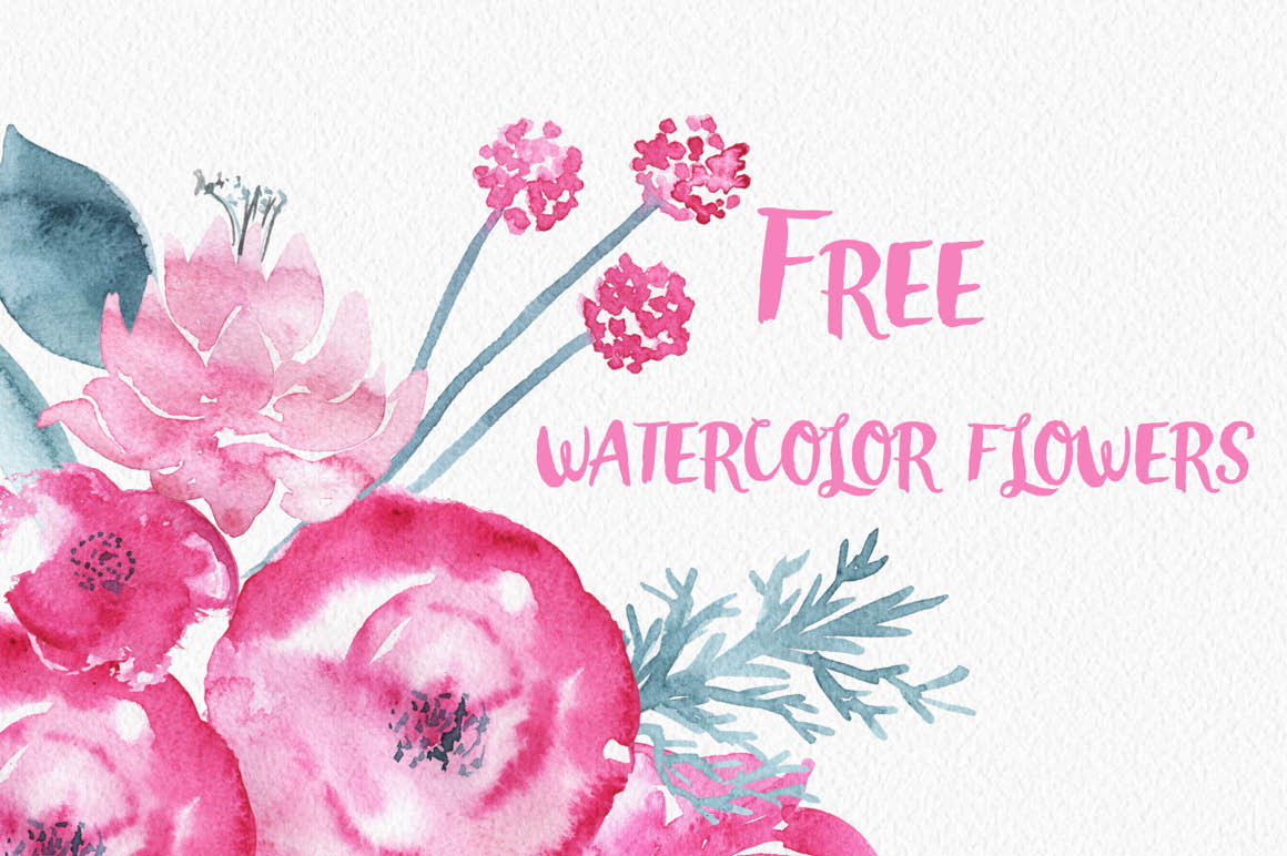 free watercolor flowers clipart - photo #12